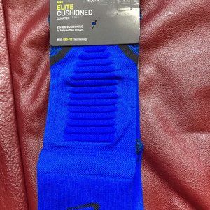 Socks Nike Athletic 1/4 Women 7.5- 9 Men 6-7.5 Running Cushioned 092016 Blue